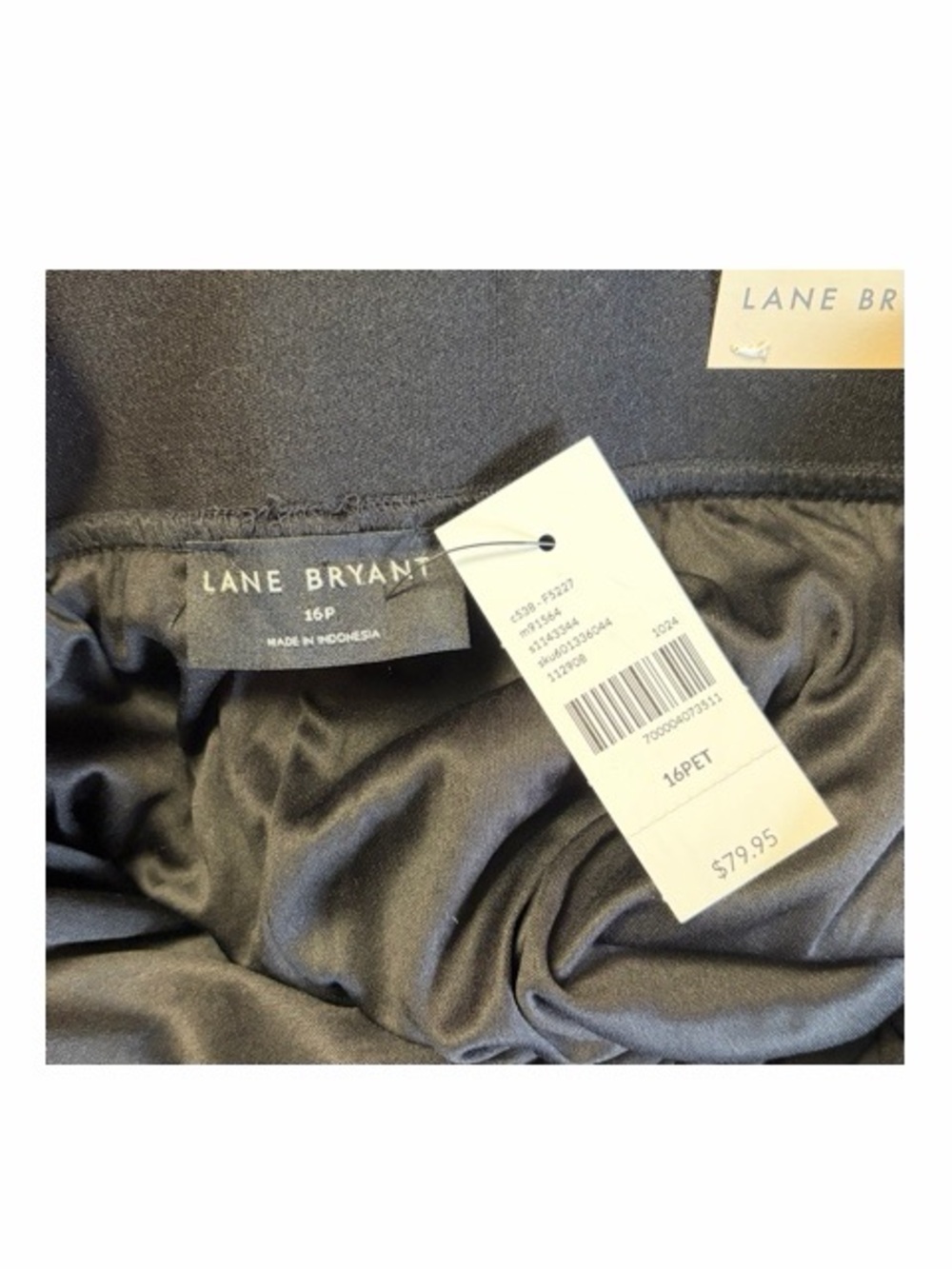 Lane Bryant Pull On Shine Knit Pleated‎ Wide Leg Pants NWT - Picture 4 of 8